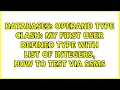 Operand type clash my first User Defined Type with list of Integers how to test via SSMS