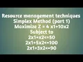 Simplex Method Part 1