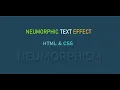 Neumorphism Editable Text Text Effects UI Design HTML CSS Tutorial
