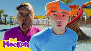 Blippi & Meekah's Treasure Hunt at Wild Rivers! 🗺️💎 Sink or Float? | MEEKAH! | Meekah Moves