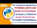 Python remove Function Explained How to Remove Elements from a List Class 11 12 CS