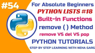 Python remove Function Explained How to Remove Elements from a List Class 11 12 CS