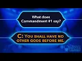10 Commandments Bible Trivia Game For Kids
