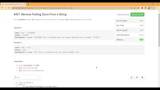 Remove Trailing Zeros From a String LeetCode Contest