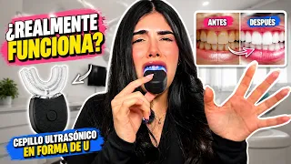 PRUEBO EL CEPILLO DE DIENTES ULTRASONICO (forma de U) VIRAL 😱🦷