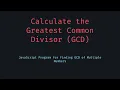 Calculate the Greatest Common Divisor GCD in JavaScript