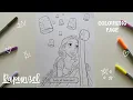 Rapunzel Colouring Page Disney Princess Colouring Book Colouring for Kids
