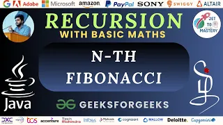 Find N-th Fibonacci Using Recursion GFG DSA JAVA TAMIL