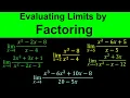 Evaluating Limits by Factoring Finding limits Calculus