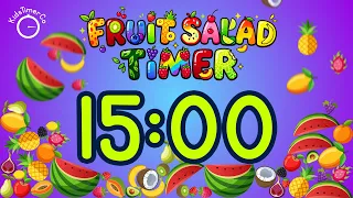 15 Minute Fruit Salad Visual Timer for Kids Classroom