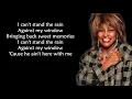 Tina Turner - I Can't Stand The Rain  (LYRICS)