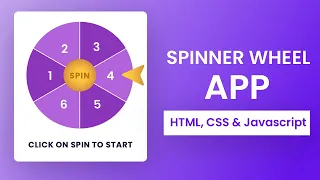 Spin Wheel App With Javascript HTML CSS Javascript Project