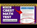 CBEST Math Practice Test - 25 Questions Free PDF in Description