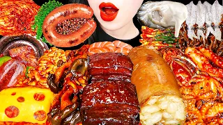 ASMR SPICY SEAFOOD, DAECHANG, BLACK BEAN NOODLES MALATANG COMPILATION 매운 해물찜 대창 짜장라면 모음집 MUKBANG 먹방