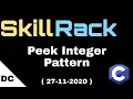 skillrack daily challenge Peek Integer Pattern in C language 27-11-2020