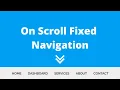How to create on scroll fixed sticky navbar using HTML CSS JavaScript