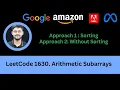 Solving LeetCode 1630 Arithmetic Subarrays Array Detailed Explanation