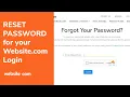 Reset Your Website com Login Password