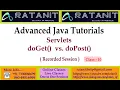 Advanced java tutorials Servlets doGet vs doPost by Mr Ratan class-10