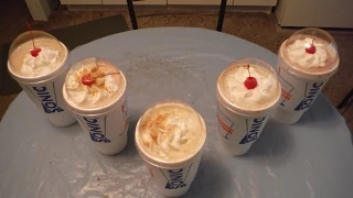 Five large SONIC milkshakes challenge