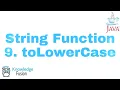 String Function - toLowerCase Method JAVA Programming ICSE