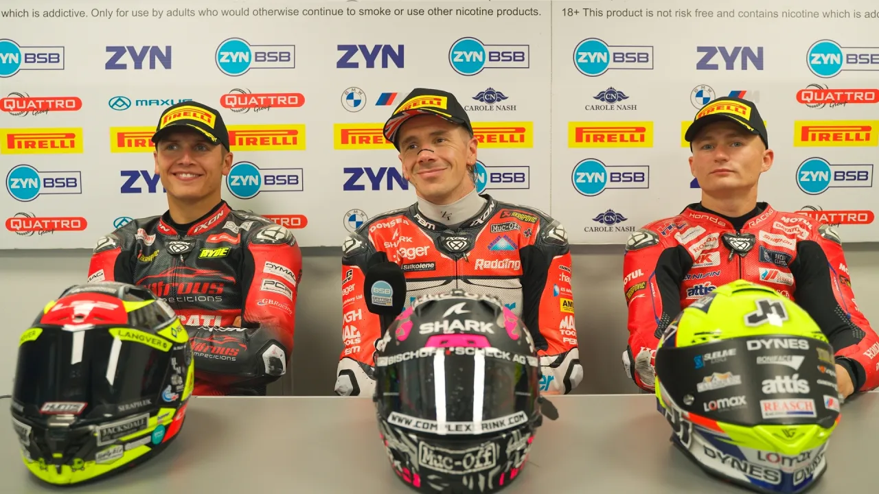 ZYN BSB Race 1 podium reactions from the season finale at Brands Hatch