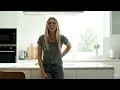 Girl fart in kitchem jeans gray