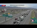 All lanes were closed on southbound I-15 in Davis County on Wednesday afternoon
