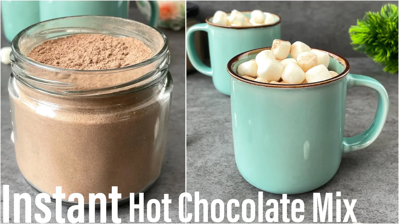 HOT CHOCOLATE MIX Recipe   How to make hot chocolate with cocoa powder   Instant Hot Chocolate Mix