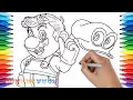 How to Draw Mario Super Mario Odyssey Drawing Coloring Pages for Kids