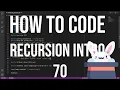 how to code racket 70 - recursion intro recursion
