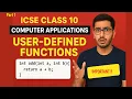 User-Defined Functions Explained Class 10 Computer Applications Java BlueJ