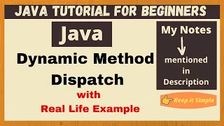Java Dynamic Method Dispatch Java tutorials for beginners