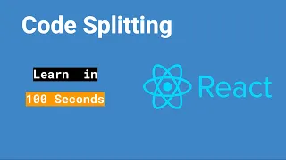 Learn React Code Splitting in 100 Seconds