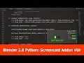 Blender 2 8 Python Programming Screencast Keys Addon