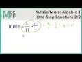 KutaSoftware Algebra 1 - One Step Equations Part 2