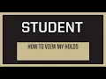 How to View My Holds