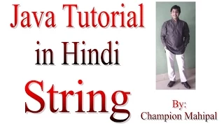 Learn Java Tutorial in Hindi 20 String and its functions with example