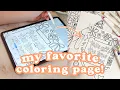 July Cozy Pages Club designing coloring pages
