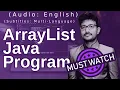 Java ArrayList Program Java ArrayList tutorial Java Collections