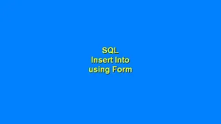 Microsoft Access SQL Insert into using form