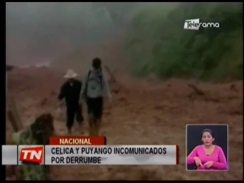 Celica y Puyango incomunicados por derrumbe