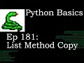Python Basics List Copy Method