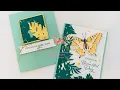 From the Heart Friday Session 86 Stampin Up Tranquil Thoughts Butterfly Brilliance Cards