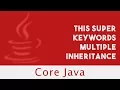 CoreJava This Super Keywords Multiple Inheritance Lecture 36
