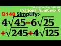 Q148 Simplify 8 45-6 20 245-4 125 8 root 45 - 6 root 20 root 245