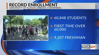 Total U of I enrollment hits 60 000 for first time ever freshman class also a record high