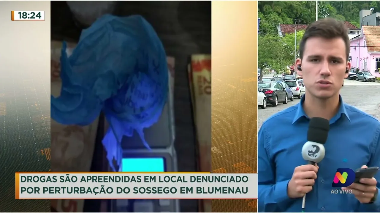 Drogas são apreendidas em local denunciado por perturbação do sossego em Blumenau