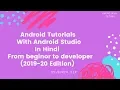 Android Studio Tutorial For Beginners - 7 Android Tutorial Android App Development 2019 Edition