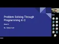Week 6 Problem Solving Through Programming In C Live Session